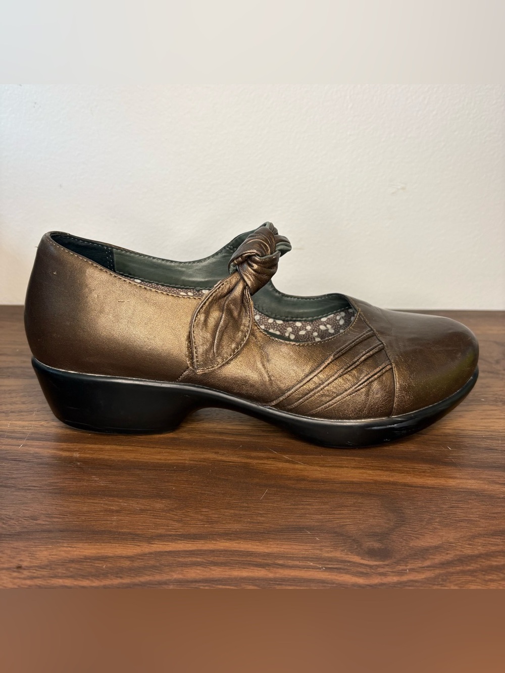 Dansko Ainsley Bronze Metallic Leather Mary Jane Mules Comfort Clogs Womens 40